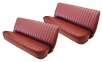 '81-'87 Chevrolet Full Size Truck, 4 Door Crew Cab Front and Rear Bench Seat, Fully Pleated; With Seat Belt Cutouts Seat Upholstery Complete Set