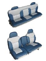 '95-'98 Chevrolet Full Size Truck, Extended and Double Cab 60/40 Front Bench Seat; Rear Bench; Silverado Style Seat Upholstery Complete Set