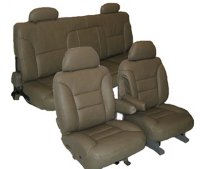 '95-'98 GMC Full Size Truck, Extended and Double Cab Front Bucket Seats With Upholstered Back; Rear Bench; Sierra Style  Seat Upholstery Complete Set