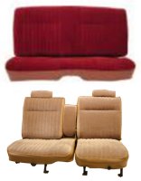 '81-'87 Chevrolet Malibu 2 Door, 55/45 Front Split Bench and Rear Bench; Pleat Design 1 Seat Upholstery Complete Set