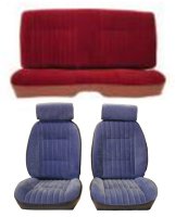 '82-'88 Oldsmobile Cutlass Supreme 2 Door Front European Reclining G-Bucket Seats and Rear Bench Seat Upholstery Complete Set