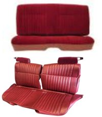 '78-'82 Oldsmobile Cutlass Front Split Bench Without Arm Rest; Rear Bench; Style 2 Seat Upholstery Complete Set