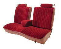 '81-'87 Chevrolet El Camino 50/50 Front Straight Bench with Split Back; 9 Pleats Seat Upholstery Front Seats
