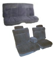'81-'87 Chevrolet Monte Carlo 2 Door, 55/45 Front Split Bench and Rear Bench; Pleat Design 2 Seat Upholstery Complete Set