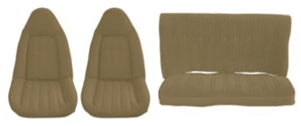 75 77 Olds Cutlass Seat Upholstery Complete Set 2 Door Front Swivel Buckets And Rear Bench 4