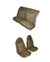 '73-'77 Oldsmobile 442 Front Swivel Bucket Seats; Rear Bench Seat; No Buttons Seat Upholstery Complete Set