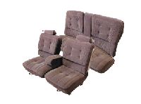 '81-'88 Oldsmobile Cutlass 2 Door, 55/45 Front Split Bench with Luxury Lumbar Cushion and Rear Bench; Pleat Design 1 Seat Upholstery Complete Set