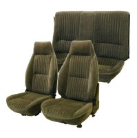 '82-'85 Chevrolet Camaro Front Bucket Seats with Built-In Headrest; Solid Rear Back Rest  Seat Upholstery Complete Set