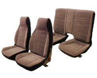 '87-'92 Chevrolet Camaro Front Bucket Seats; Solid Rear Back Rest; Base Model Seat Upholstery Complete Set