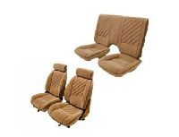 '85-'87 Chevrolet Camaro Front Bucket Seats; Solid Rear Seat; Deluxe Model Seat Upholstery Complete Set
