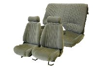 '85-'92 Pontiac Trans Am Front Bucket Seats; Solid Rear Back Rest Seat Upholstery Complete Set