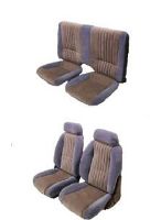 '82-'84 Pontiac Trans Am Front Bucket Seats; Solid Rear Back Rest; Design 2 Seat Upholstery Complete Set