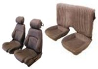 '94-'97 Pontiac Firebird Front Bucket Seats; Solid Rear Back Rest; Base Model Seat Upholstery Complete Set