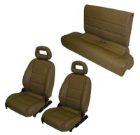 '90-'94 Mercury Capri Front Bucket Seats, Rear Bench; With Map Pockets Seat Upholstery Complete Set