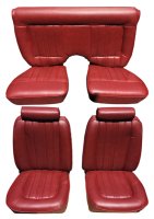 '78 Ford Mustang Front Bucket and Split Rear Bench; Vertical Pleats Seat Upholstery Complete Set