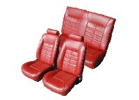 '83-'86 Ford Mustang Front Bucket; Rear Bench; Convertible; Base Model Seat Upholstery Complete Set