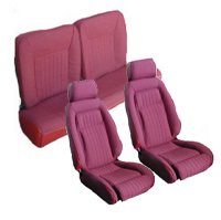 '87-'89 Ford Mustang Front Bucket with Leg Lumbar; Split Rear Bench; Hatchback; Sport Model Seat Upholstery Complete Set