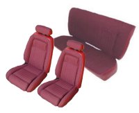 '90-'91 Ford Mustang Front Bucket with Leg Lumbar; Rear Bench; Coupe; Sport Model Seat Upholstery Complete Set