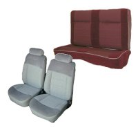 '83-'89 Ford Mustang Front Bucket; Rear Bench; Convertible; Standard Model Seat Upholstery Complete Set