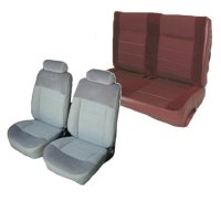 '90-'93 Ford Mustang Front Bucket; Rear Bench; Convertible; Standard Model Seat Upholstery Complete Set