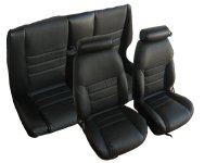 '94-'96 Ford Mustang Front Bucket; Solid Rear Bench; Convertible; GT Model Seat Upholstery Complete Set