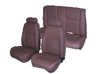 '99-'04 Ford Mustang Front Bucket; Solid Rear Bench; Convertible; GT Model Seat Upholstery Complete Set