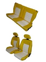'88-'91 Honda Civic Hatchback DX With Front Buckets, Rear Bench Seat Seat Upholstery Complete Set