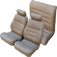 '87-'95 Chrysler LeBaron Front Bucket; Rear Bench; Convertible; V6 Standard Deluxe Model; Pleat Design 2 Seat Upholstery Complete Set