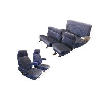 '81-'91 Chevrolet Suburban Front Captains Chairs; Middle Row Split Bench; Rear Bench; Silverado Style Seat Upholstery Complete Set