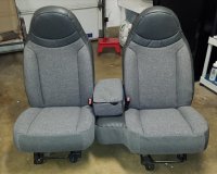 '98-'02 Ford Ranger - Regular Cab Front Buckets; Without Cup Holder Seat Upholstery Front Seats