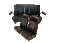 '73-'87 GMC Jimmy Front Highback Bucket Seats; Rear Bench; Style 3; WITH Seat Belt Cutouts Seat Upholstery Complete Set