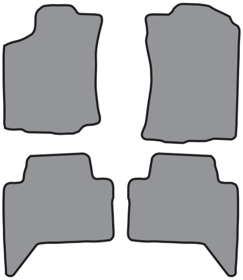 '16-'23 Toyota Tacoma Double Cab  Floor Mats, Set of 4 - Front and back